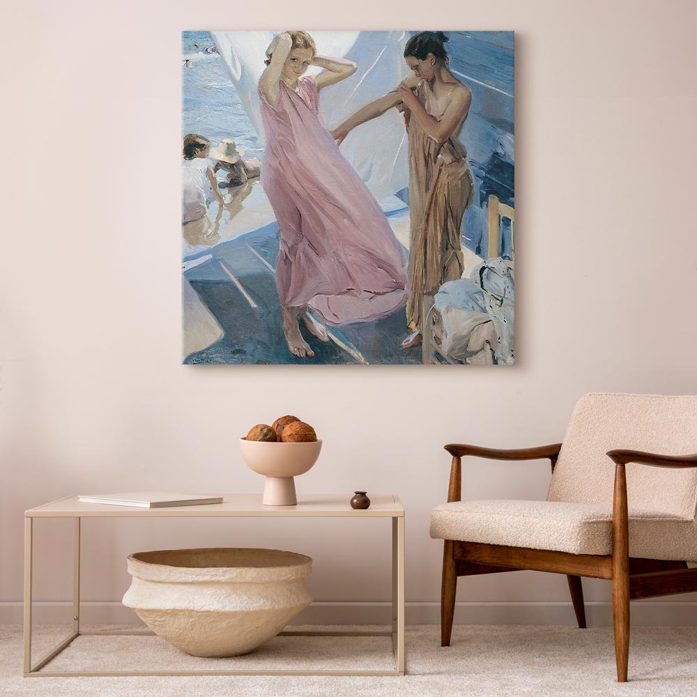 Leinwandbild - Joaquín Sorolla y Bastida – After Bathing, Valencia – Bild 5