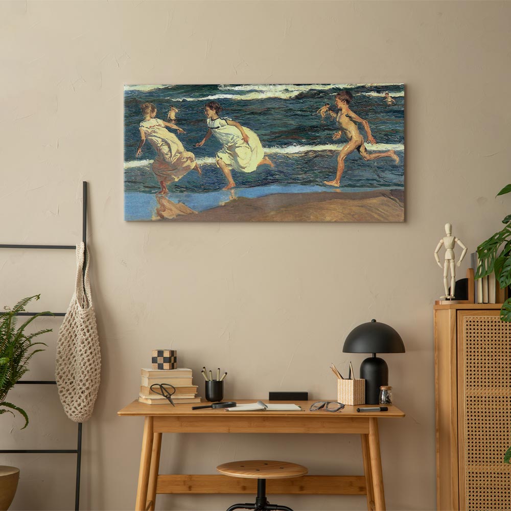 Leinwandbild - Joaquín Sorolla y Bastida – Running along the Beach – Bild 7