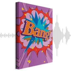 Leinwandbild - Comic Street Art (1-part) - Colorful Text on Vibrant Background