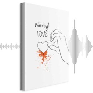 Leinwandbild - Warning! Love (1 Part) Vertical