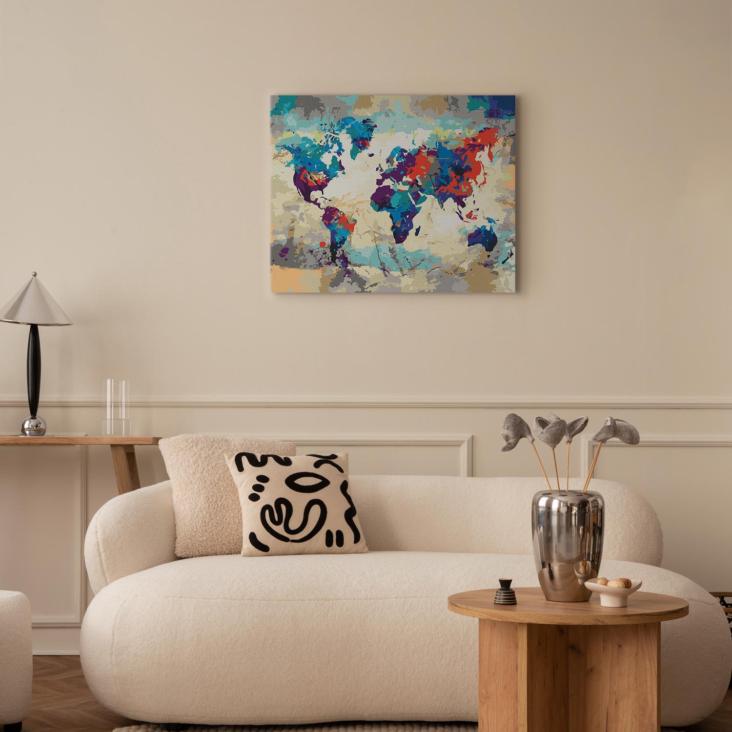 Malen nach Zahlen - World Map (Blue & Red) – Bild 5