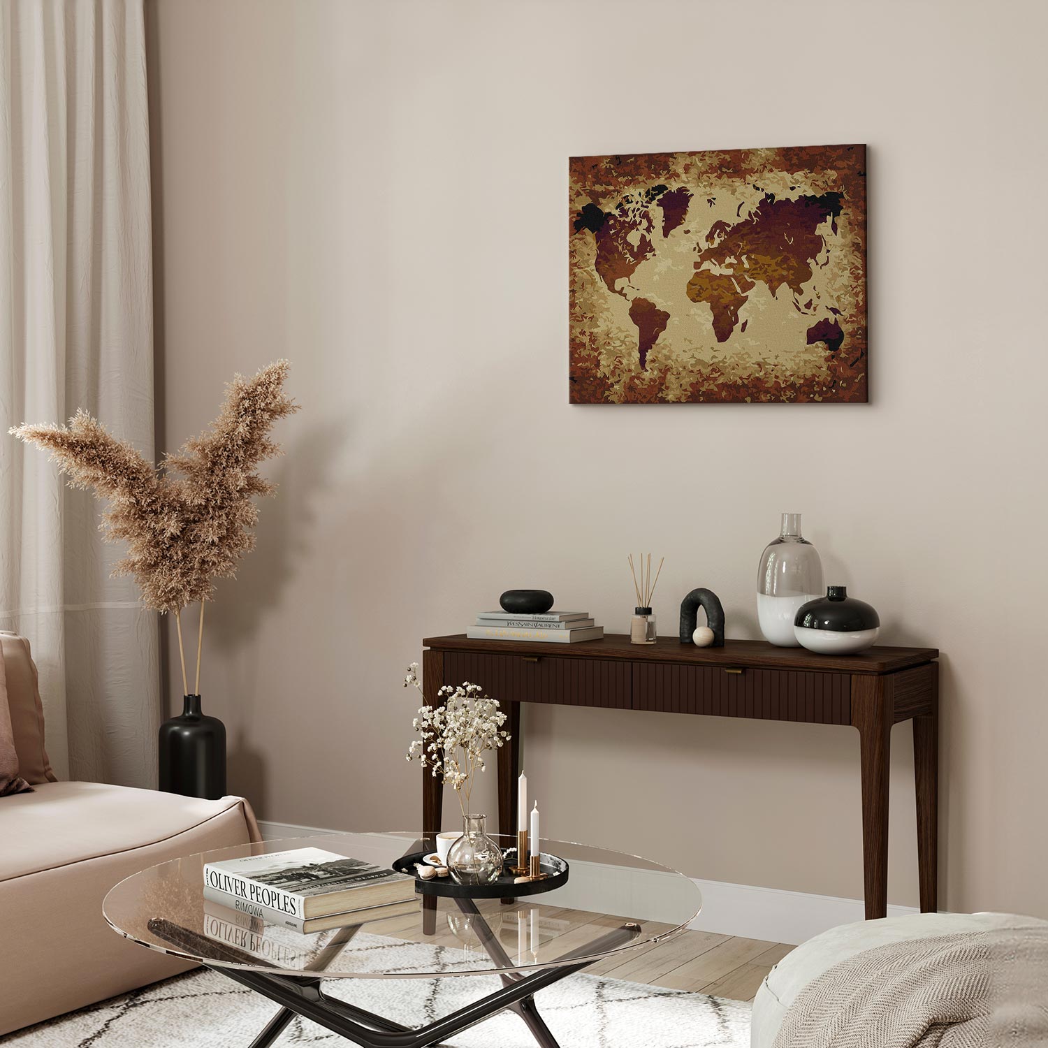 Malen nach Zahlen - World Map (Brown Colours) – Bild 5