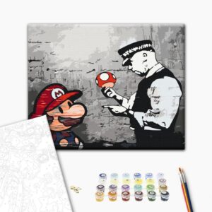 Malen nach Zahlen - Mario (Banksy)