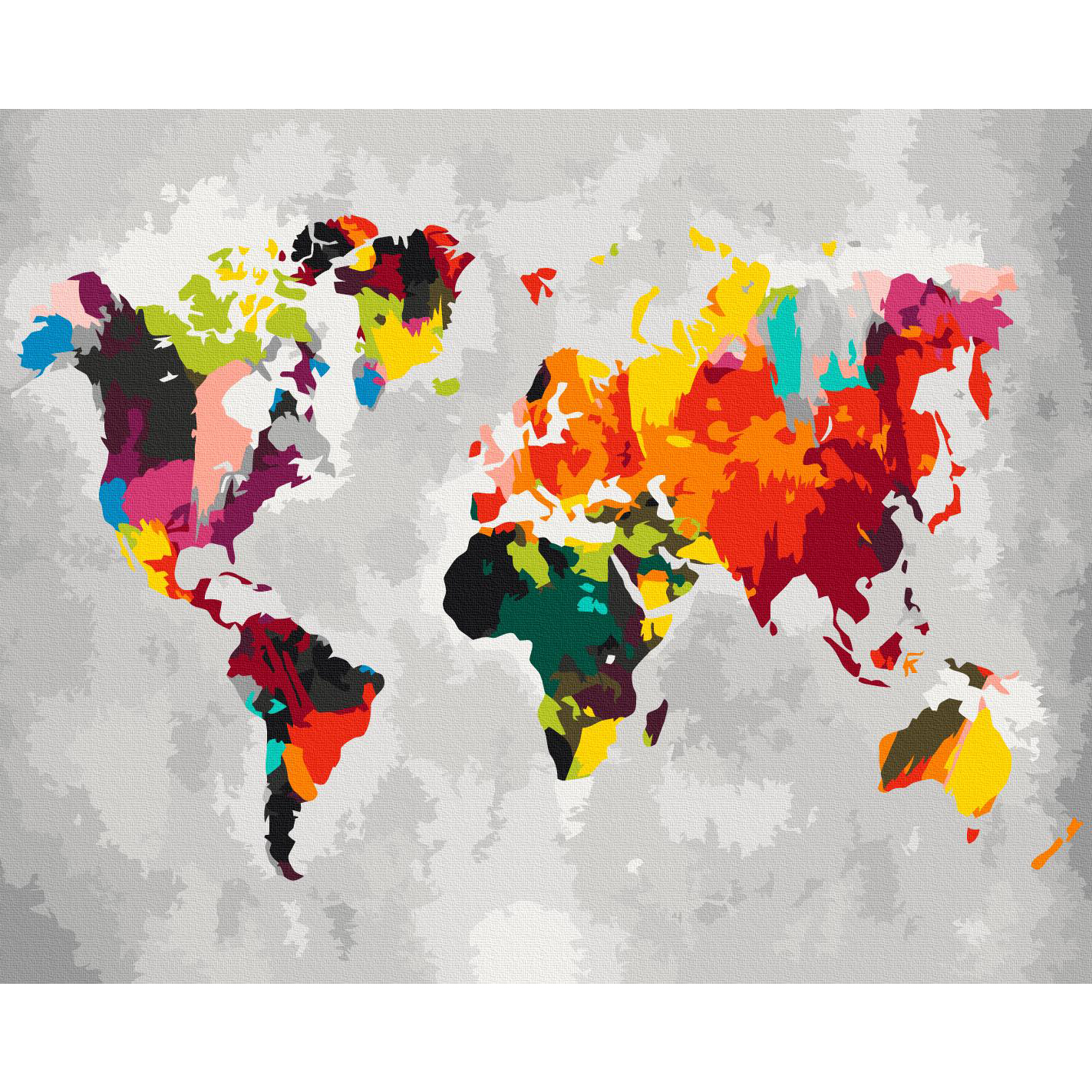 Malen nach Zahlen - World Map (Bright Colours) – Bild 2