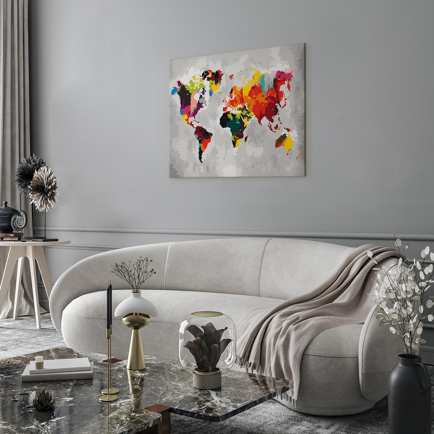 Malen nach Zahlen - World Map (Bright Colours) – Bild 5