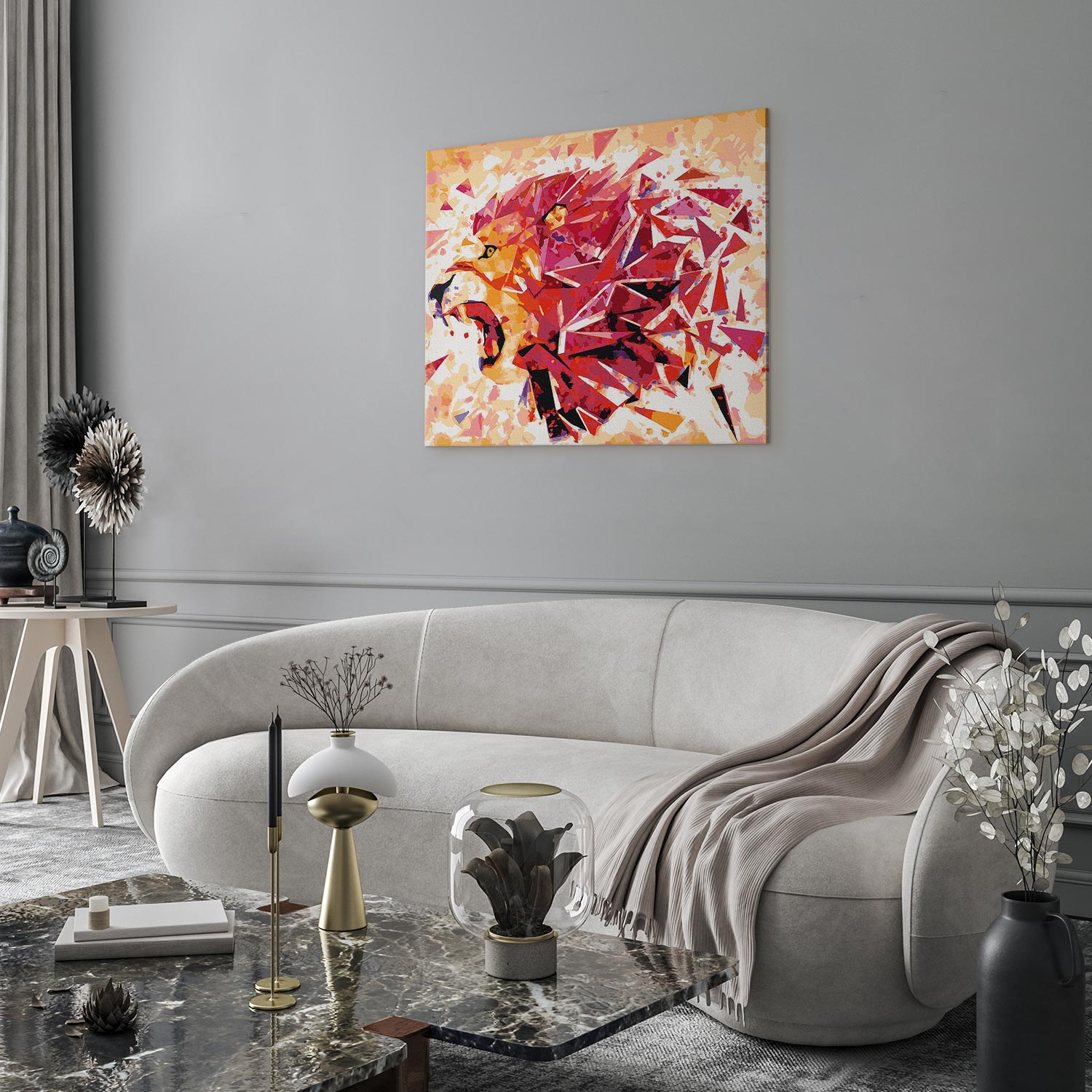 Malen nach Zahlen - Abstract Lion – Bild 5
