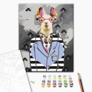 Malen nach Zahlen - Crazy Alpaca