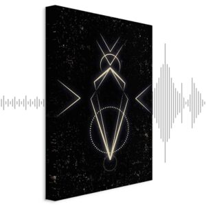 Leinwandbild - Symmetry of Shapes (1-part) - Graphic Motif in Black Shade