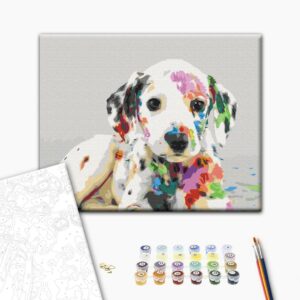 Malen nach Zahlen - Colourful Puppy