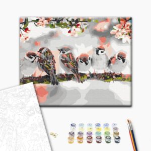 Malen nach Zahlen - Birds on the Branch