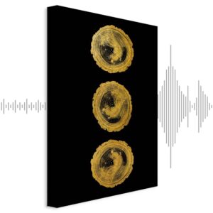 Leinwandbild - Golden Knots (1 Part) Vertical