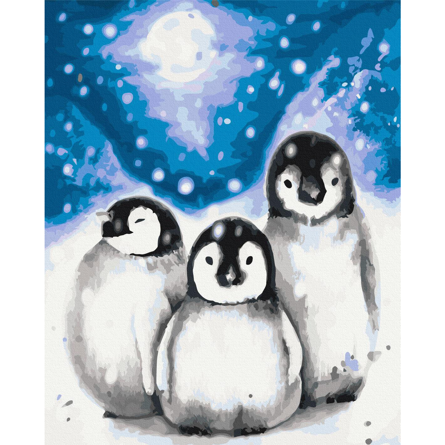 Malen nach Zahlen - Three Penguins – Bild 2