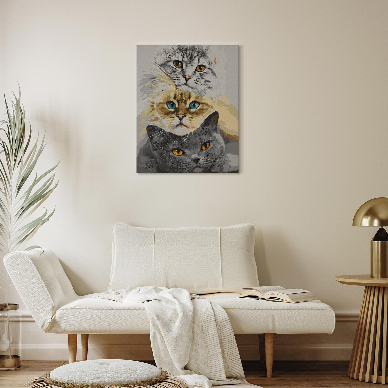 Malen nach Zahlen - Cat's Trio – Bild 5