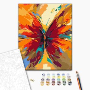Malen nach Zahlen - Multicolored Butterfly
