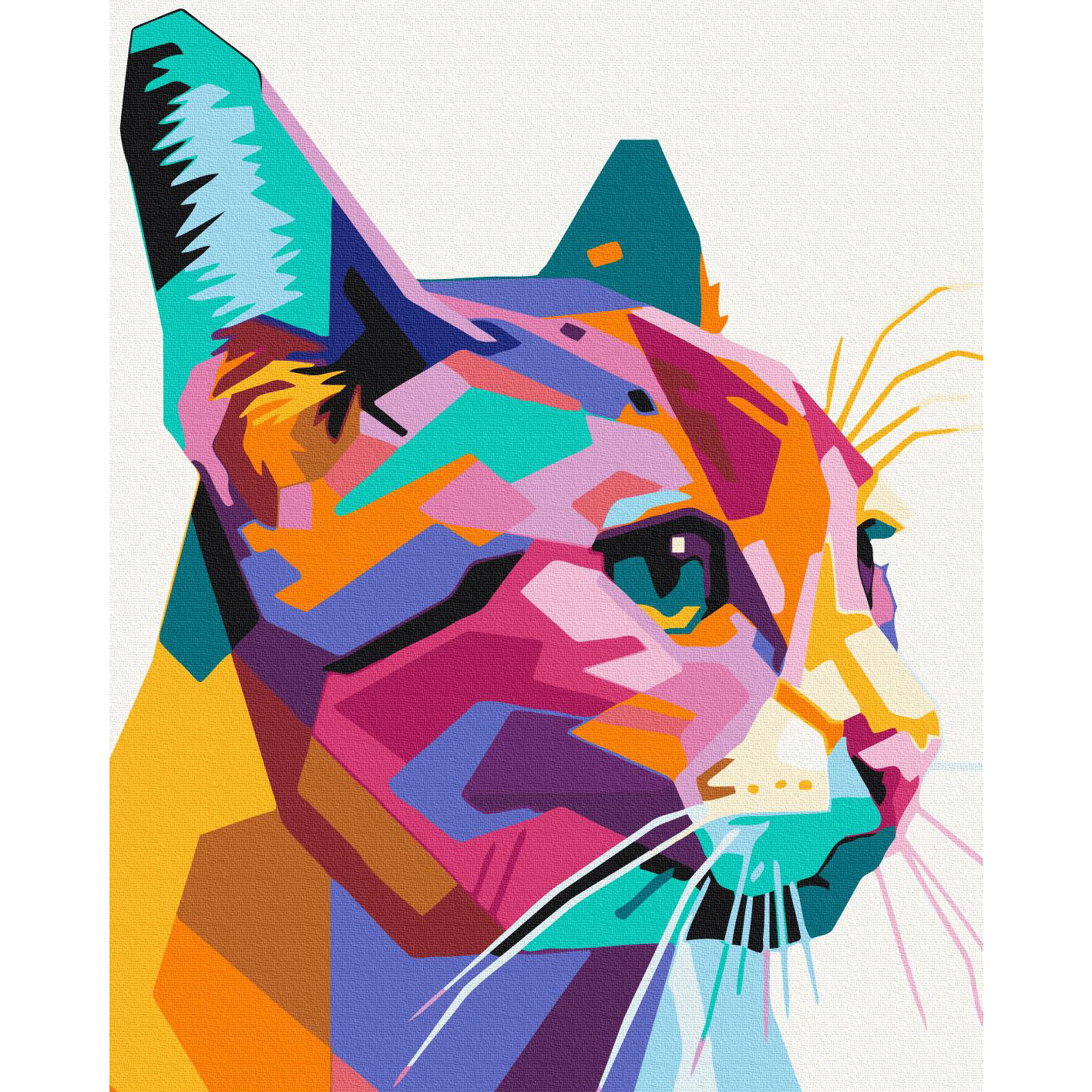 Malen nach Zahlen - Geometric Cat – Bild 2