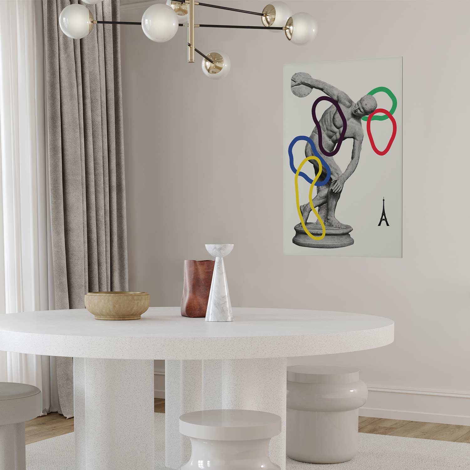 Poster - Collage Graphic - Discus Thrower - Sculpture – Bild 5