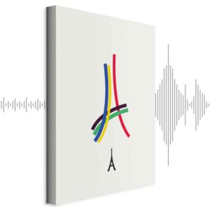 Leinwandbild - Eiffel Tower - Colorful Graphics - Abstraction