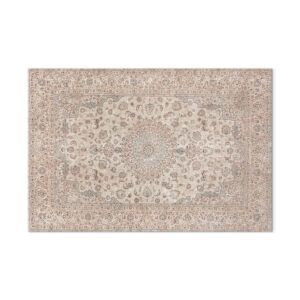 Leinwandbild - Sand carpet - worn Persian carpet with rich decorative motifs